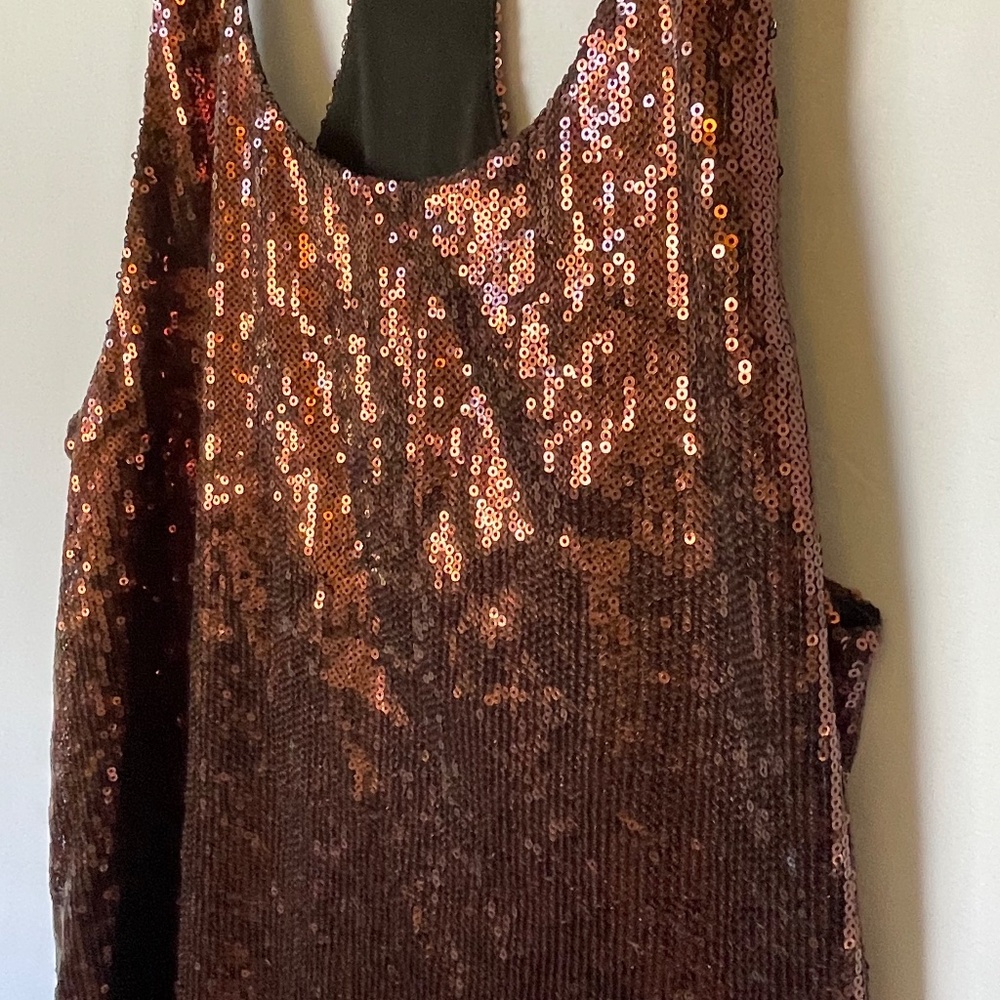 Burgundy Sequin Tank Dress